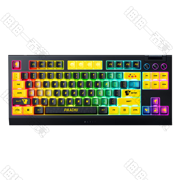 RAZER｜皮卡丘聯名款 BlackWidow V4 TKL HyperSpeed 机械鍵盤