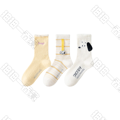Caramella｜史努比雲朵絨睡眠襪